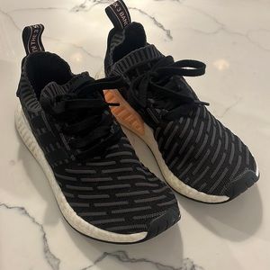 Black and pink adidas athletic/running sneakers